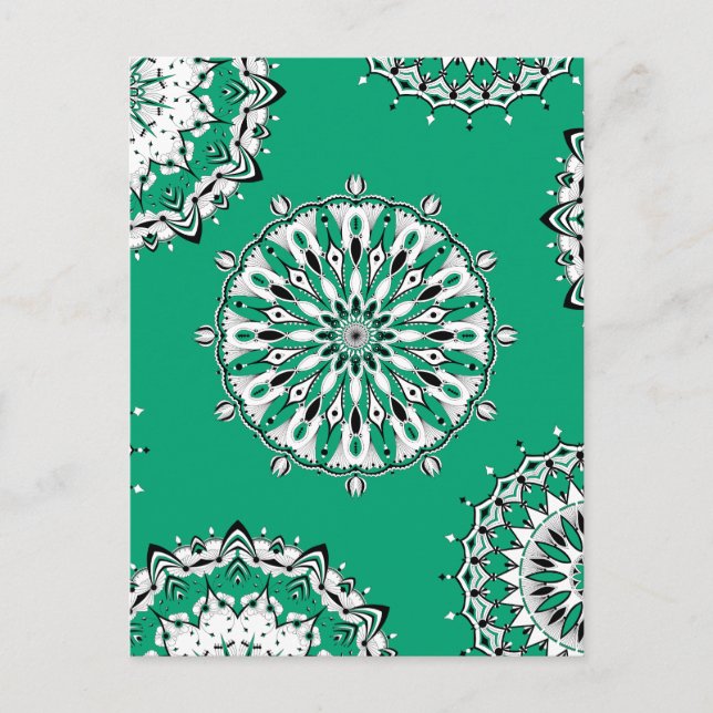 Carte postale Green Mandalas 2 (Devant)