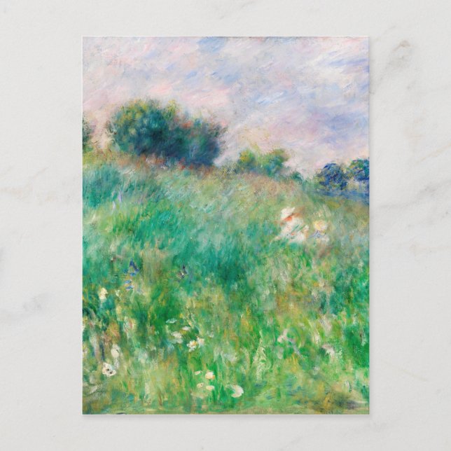 Carte Postale Green Meadow par Renoir Impressionniste Peinture (Devant)