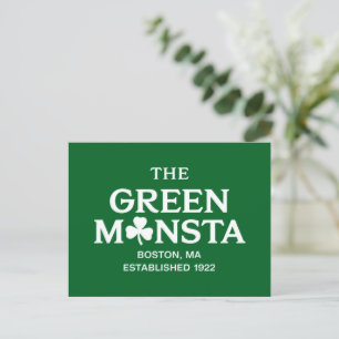 Carte Postale Green Monsta Boston Green Monstah cadeau de baseba