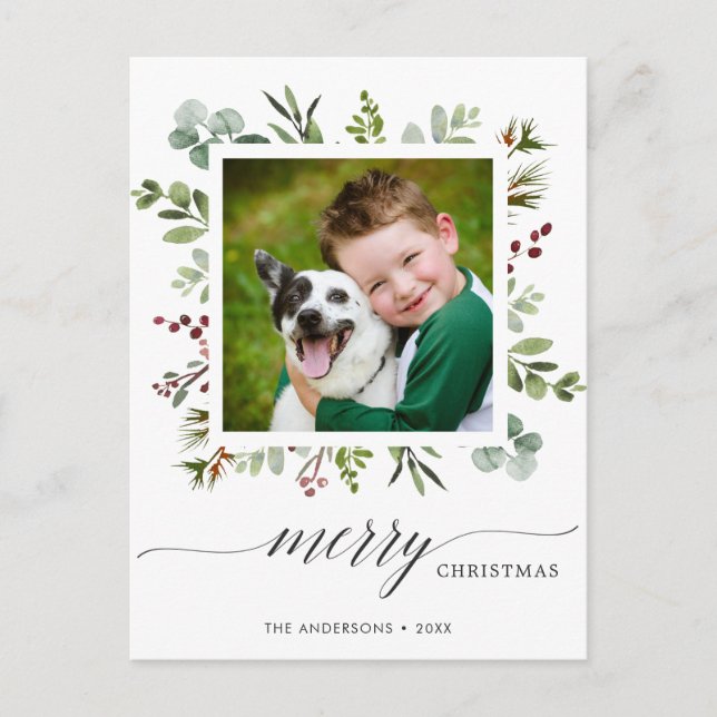 Carte postale Green Red Berries (Devant)