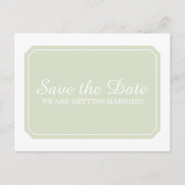 Carte postale "Green Simply Elegant Save the Date"