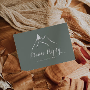 Carte postale Green White Mountain Choix de menu R