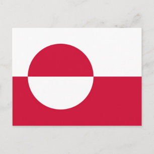Carte Postale Greenland National World Flag