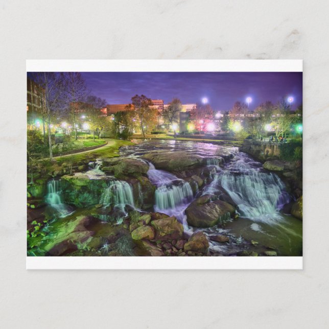Carte Postale greenville carolina-sud centre-ville nuit sout (Devant)