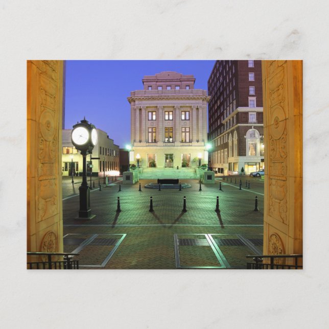 Carte Postale Greenville, Caroline du Sud, Downtown at Night (Devant)