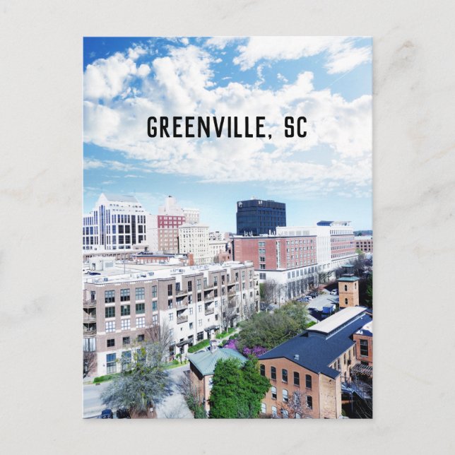 Carte Postale Greenville Caroline du Sud Photo de voyage (Devant)