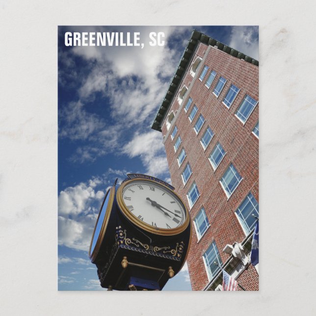 Carte Postale Greenville Caroline du Sud Photo de voyage (Devant)