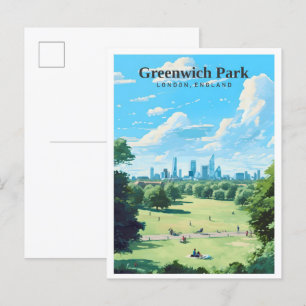 Carte Postale Greenwich Park London Angleterre Vintage voyage ar