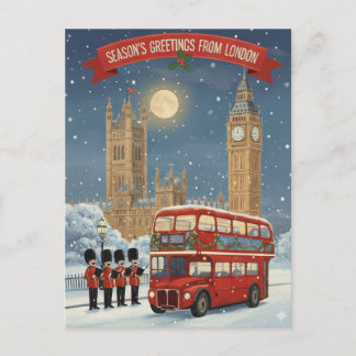 Carte Postale Greetings from London Christmas Card