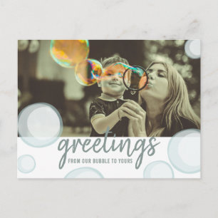 Carte Postale Greetings From Our Bubble Social Distance Photo