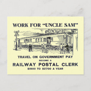 Carte Postale Greffier postal des chemins de fer 1926