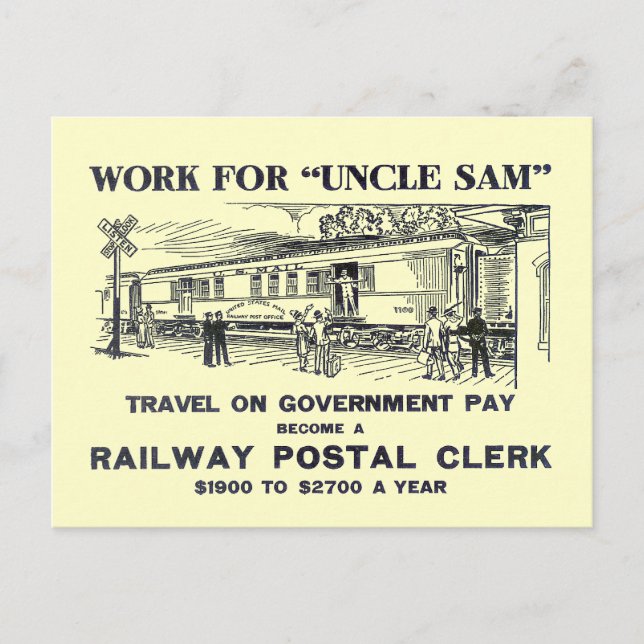 Carte Postale Greffier postal des chemins de fer 1926 (Devant)
