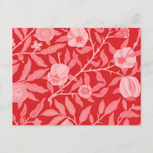 Carte Postale Grenade vintage en rouge de Noël