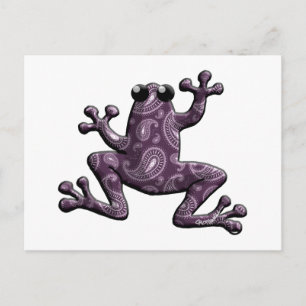 Carte Postale Grenouille à lavande violette