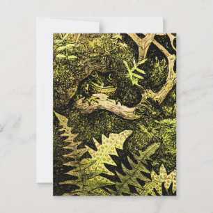 Carte Postale Grenouille Art Nouveau hollandaise dans l'arbre