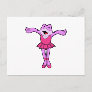 Carte Postale Grenouille au ballet avec jupe