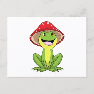 Carte Postale Grenouille au champignon