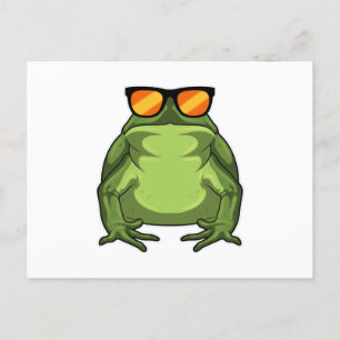 Carte Postale Grenouille avec lunettes de soleil