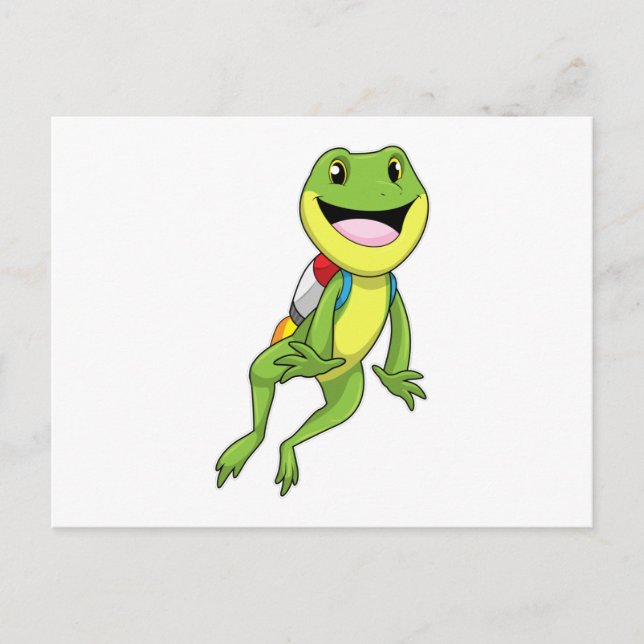 Carte Postale Grenouille avec Réacteur dorsal (Devant)