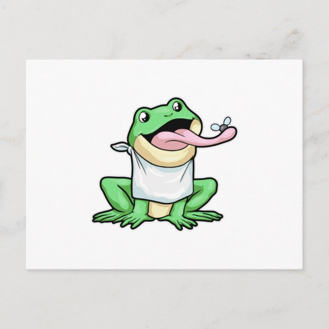 Carte Postale Grenouille avec Scarabée (Devant)