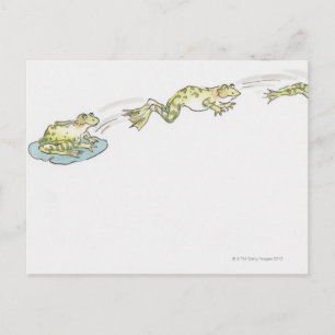 Carte Postale Grenouille caricaturale