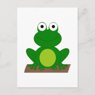 Carte Postale Grenouille caricaturale sur un bûcher
