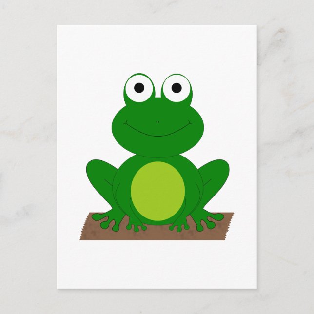 Carte Postale Grenouille caricaturale sur un bûcher (Devant)