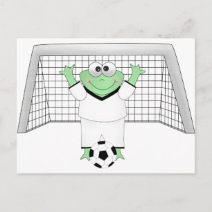 Carte Postale Grenouille de football avec Goldie