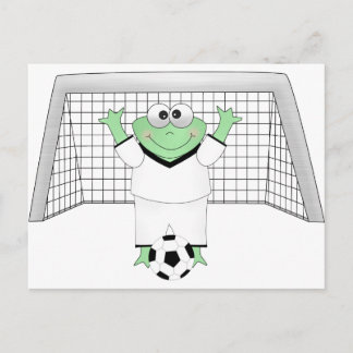 Carte Postale Grenouille de football avec Goldie