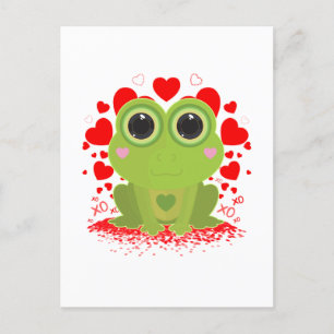 Carte Postale Grenouille de la Saint-Valentin