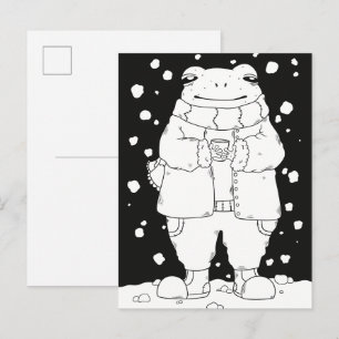 Carte Postale Grenouille de Noël
