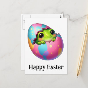 Carte Postale Grenouille de Pâques bébé adorable drôle mignonne