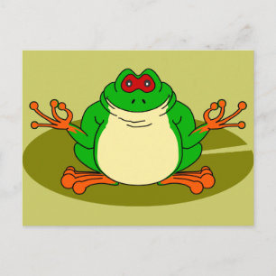 Carte Postale Grenouille de Yoga