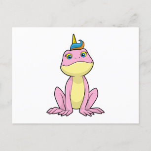Carte Postale Grenouille en licorne