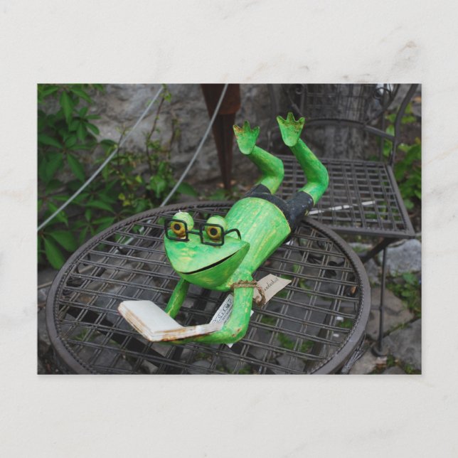 Carte Postale Grenouille en vacances (Devant)