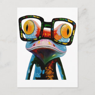 Carte Postale Grenouille en verre de hippie