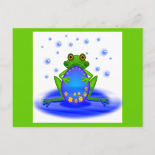 Carte Postale Grenouille et oeuf