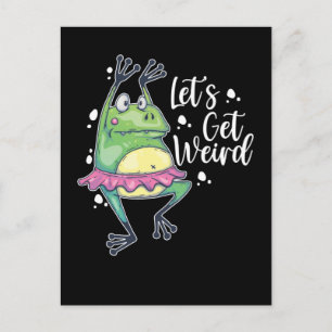 Carte Postale Grenouille étrange Amphibien drôle dansant