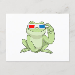 Carte Postale Grenouille Glasses