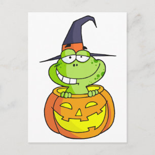 Carte Postale Grenouille Halloween