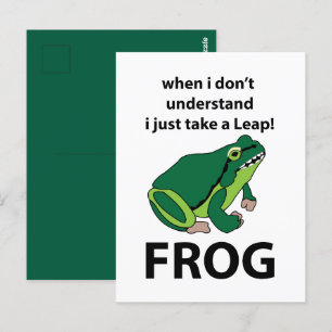 Carte Postale Grenouille Je Prends Juste Une Grenouille À Leap