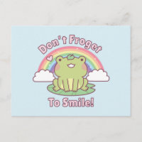Grenouille mignonne n'oublie pas de sourire bonnes
