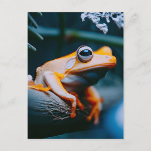 Carte Postale Grenouille orange