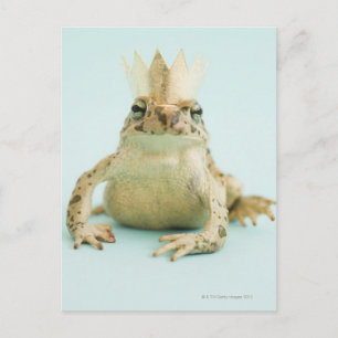 Carte Postale Grenouille portant la couronne
