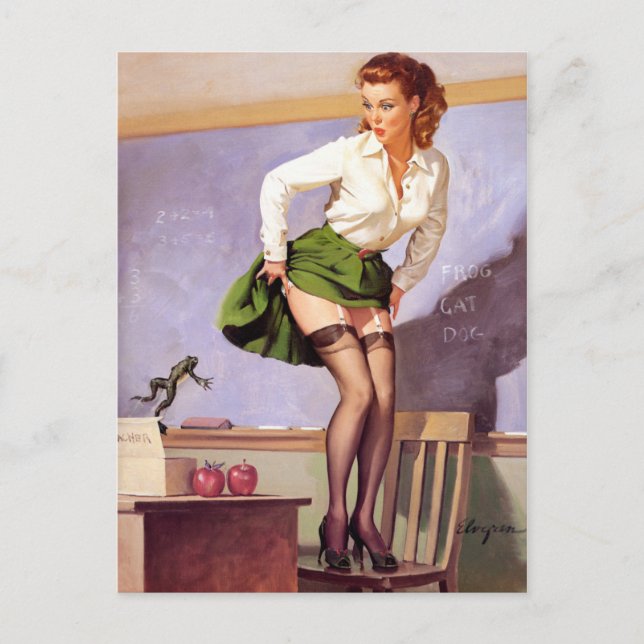 Carte Postale Grenouille pour l'enseignant (Devant)