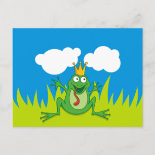 Carte Postale Grenouille Prince 5,6 po x 4,25 po