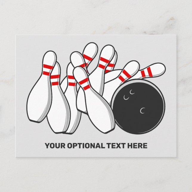 Carte Postale Grève de bol de texte personnalisé (Devant)