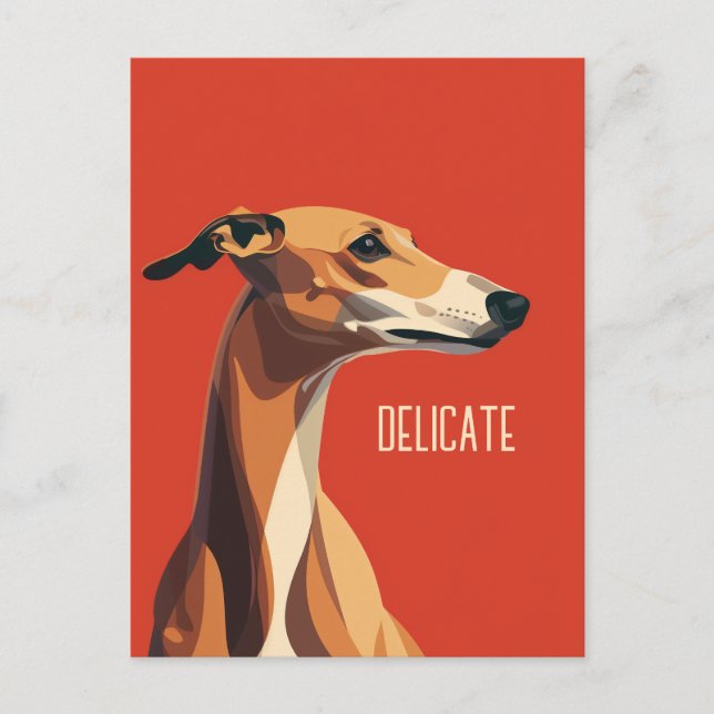 Carte Postale Greyhound Delicate Brown (Devant)