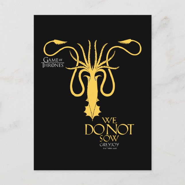 Carte Postale Greyjoy Sigil - Nous ne semons pas (Devant)