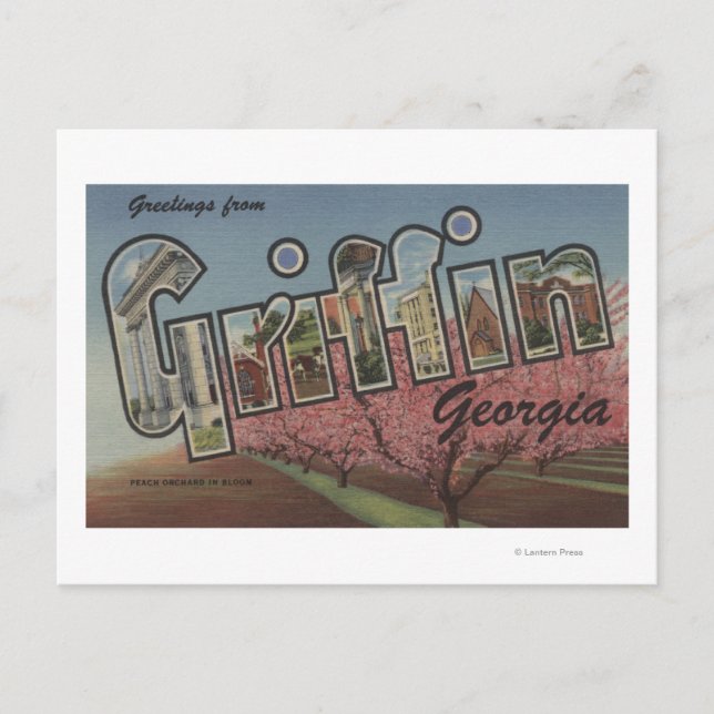 Carte Postale Griffin, Géorgie - Scènes de grandes lettres (Devant)